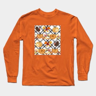 Happy Thanksgiving (Plaid Pumpkin) Long Sleeve T-Shirt